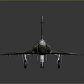 Detailed Military Aircraft Model With Camouflage Paint Pointed Nose Tail Fin And Landing Gear