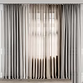 Sheer Lightweight Beige Curtains Filtering Soft Natural Light Through Window Panels