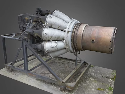 Heavy Duty Industrial Equipment With Metal Stand Cylindrical Components And Machinery Texture 3d model