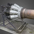 Heavy Duty Industrial Equipment With Metal Stand Cylindrical Components And Machinery Texture