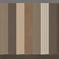 Modern Wooden Vertical Slat Wall Paneling With Warm Tones And Soft Lighting
