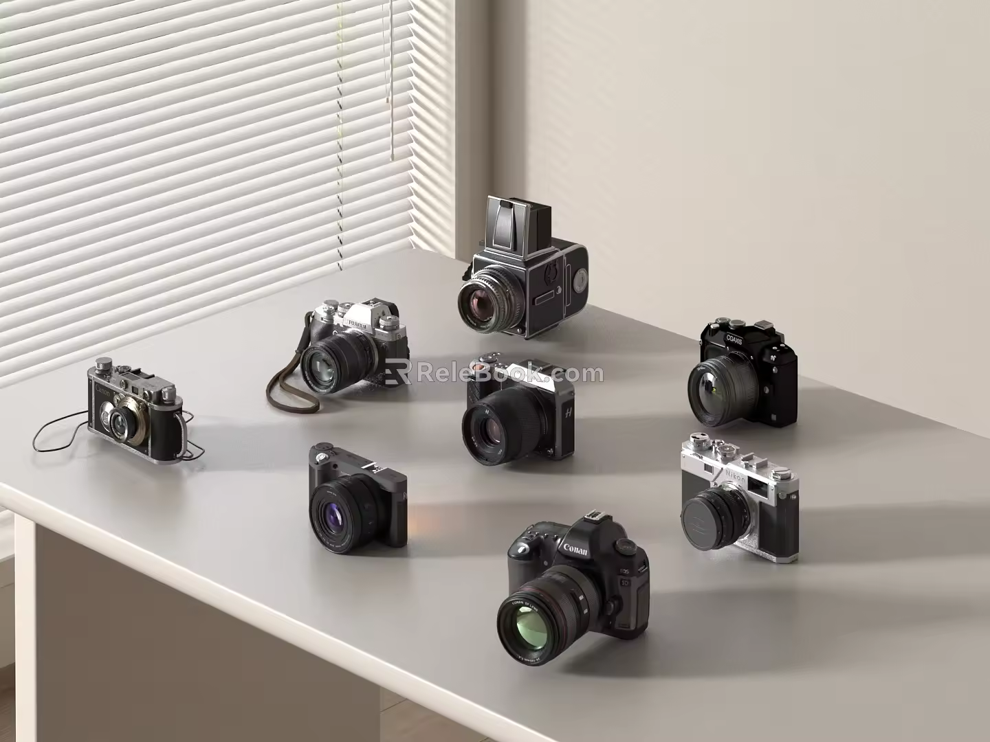 modern digital camera dslr camera retro camera 3d model