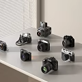 modern digital camera dslr camera retro camera 3d model