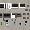 Modern video doorbell panel switch video intercom touch screen switch socket base machine 3d model