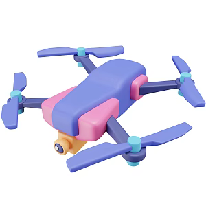 Modern Drone Animation Drone Cartoon Drone 3d model