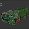 Green Military Armored Tank Vehicle 3D Rendering