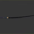 Traditional Japanese Katana Weapon With Scabbard Sharp Blade And Decorative Handle