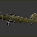 Vintage Military Biplane Fighter Aircraft With Red Stars