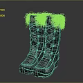 Tall Winter Boots With Fur Trim And Non Slip Sole For Outdoor Activities