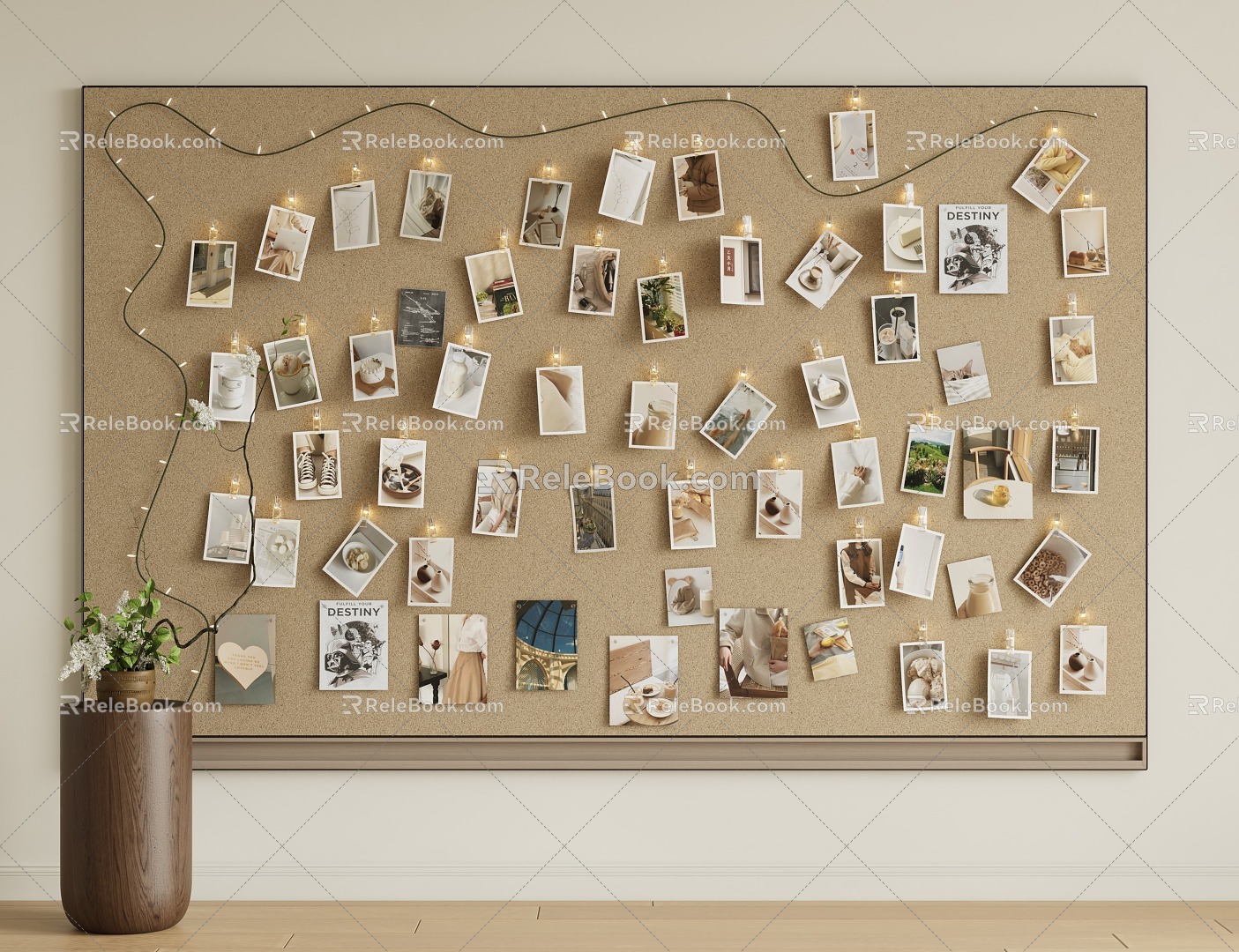 Modern photo wall 3d model