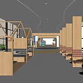 modern library 3d model