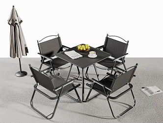 Modern outdoor leisure tables and chairs 3d model