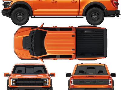 Hyundai Pickup Ford Raptor Pickup Truck Off-Road Vehicle 3d model