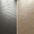 Wooden Flooring With Herringbone Pattern In Dark And Light Color Options