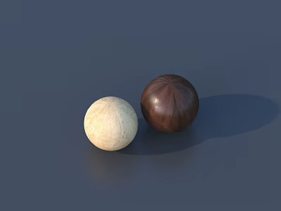 Wood Ball Wood Beads 3D Model 3d model