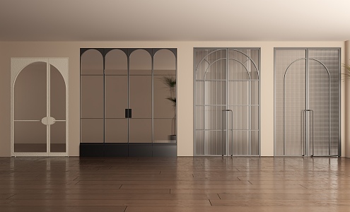 glass door french glass door changhong glass door 3d model