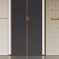 Minotti Wardrobe Doors With Three Distinct Designs Light Dark And Plaid Patterns 3d model