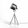 Modern Industrial Tripod Floor Spotlight With Metal Stand And Adjustable Head