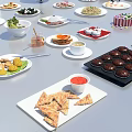 Diverse Assorted Food Collection with Cakes Sandwiches Fruits Desserts and Main Dishes
