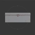 Silver Rectangular Metal Box With Lock Clasp On Smooth Reflective Surface