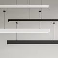 Modern Linear Pendant Lights In Black And White Hanging Design For Interior Decor