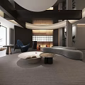 Modern Living And Dining Room Interior Design With Sofa Dining Table And Pendant Lighting
