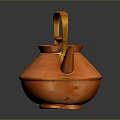 Vintage Copper Teapot With Shiny Surface Handle Lid And Spout For Home Kitchen
