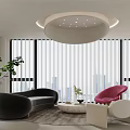 Modern Beauty Hair Salon Interior Design With Styling Chairs And Product Shelves