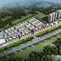 Aerial Planning of Residential Community With Neatly Arranged Buildings Greenery Roads And Community Facilities