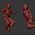 Modern astronaut pilot spacesuit 3d model