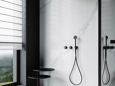 Minimalist shower rack concealed shower bathroom shower model