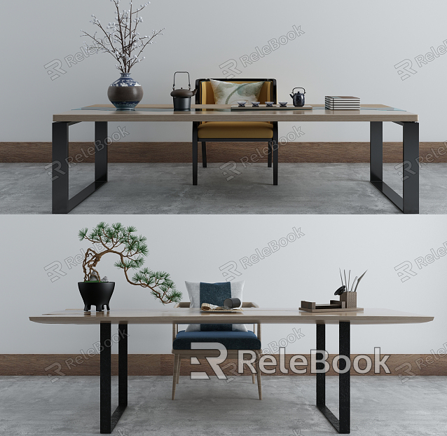 New Chinese Tea Table and Chair Dining Table and Chair Combination model