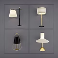 Modern Table Lamps With Various Styles And Metal Bases In Black White Gold