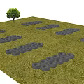 Modern obstacle sketch 3d model