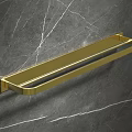 Modern Golden Door Handle Design Against Grey Marble Background With Sleek Surface 3d model