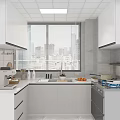 Modern Living Dining Room Interior With White Refrigerator Gray Door Dining Table Sofa Wall Art