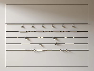 Modern Minimalist Downlight Spotlight Magnetic Suction Track Spotlight Extra-mounted Steering Spotlight Linear Lamp Internal Embedded Spotlight Grid Lamp 3d model
