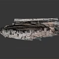 Rocky Cliffside Terrain With Ancient Cave Dwellings Weathered Rock Formations And Historic Ruins