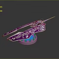 Purple and White Cosmic High Speed Detector with Illuminated Blue Base