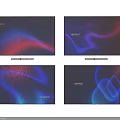 Modern TV Displays Featuring Abstract Wave Patterns And Vibrant Blue Red Visual Effects 3d model