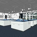 Modern Laboratory Physics Laboratory Tables and Chairs Laboratory Equipment Laboratory Research Room 3d model
