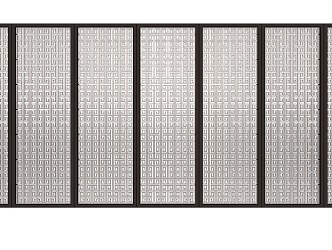 Iron grille fence 3d model