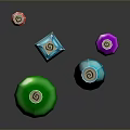 Colorful Glass Bottles In Various Shapes With Cork Stoppers On Dark Background