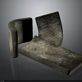 Modern Woven Lounge Chair With Two Backrests And Seat Cushion