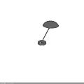Sleek Silver Metallic Desk Lamp With Adjustable Arm And Round Lampshade