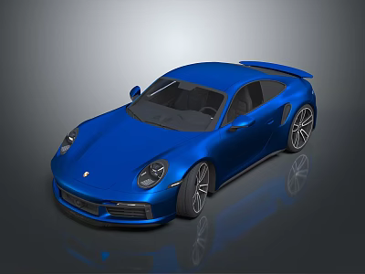 Blue Sports Car With Sleek Modern Exterior And Alloy Wheels Design 3d model