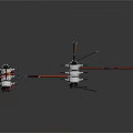 Two Space Satellites With White Bodies Black Components And Red Antennas For Space Exploration