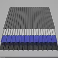 Stacked Corrugated Metal Sheets In Different Colors Gray White Blue And Dark Gray