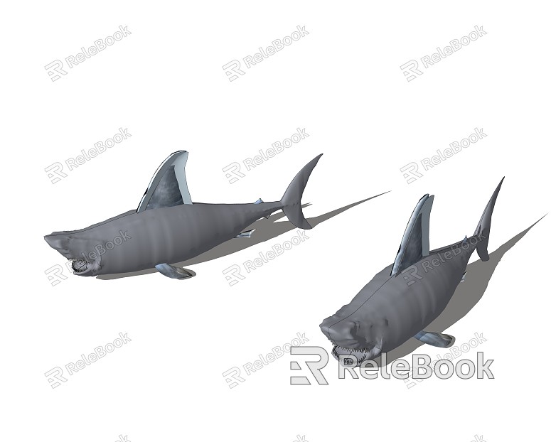 modern shark animal deep sea animal model