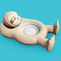 Adorable Sloth Shaped Inflatable Swimming Ring For Water Sports Activities